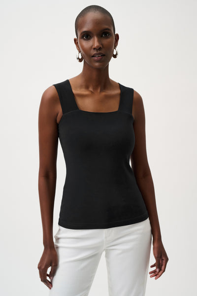 Classic Square Neck Cami Black | Joseph Ribkoff