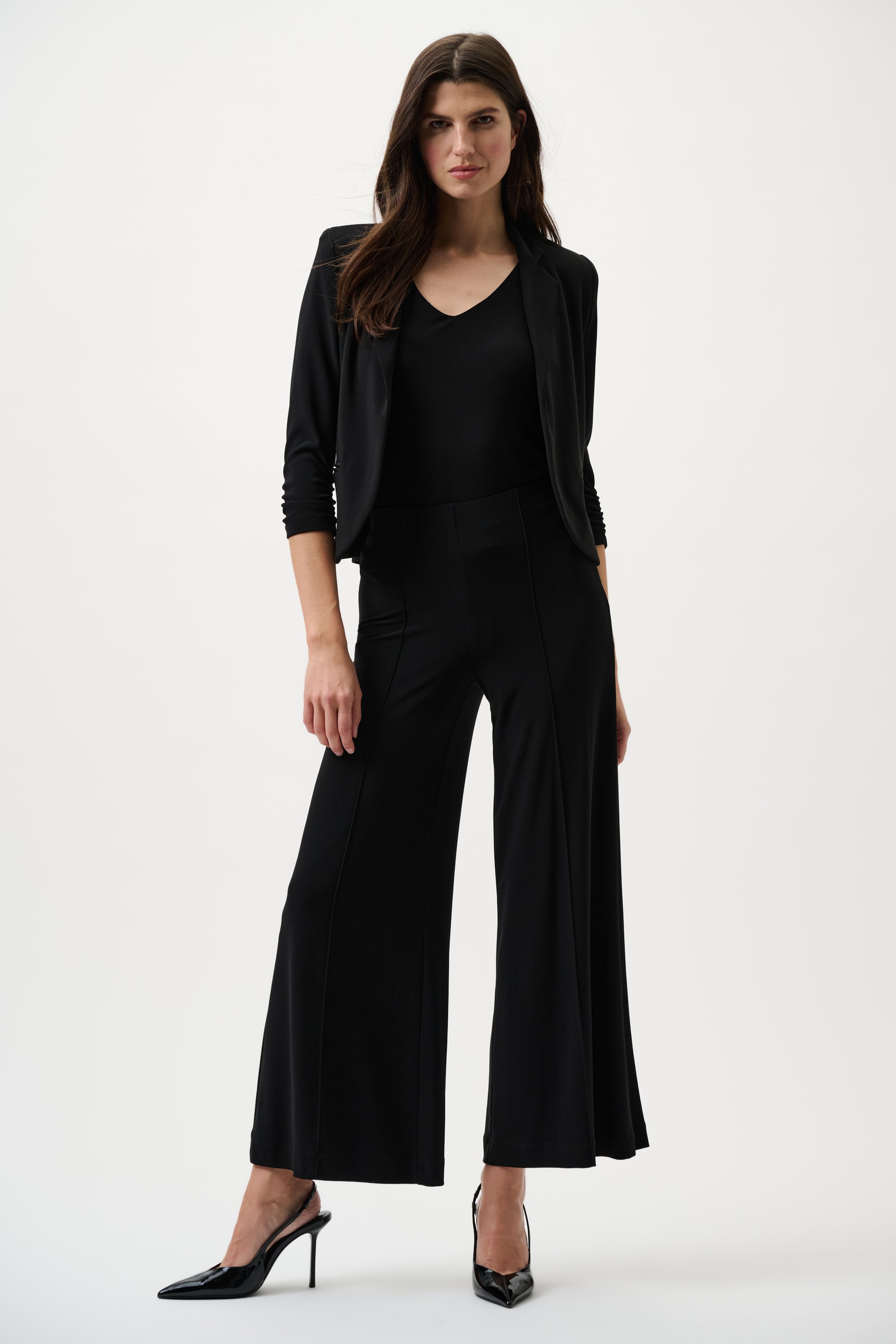 Classic Pull-On Culotte Pants Black | Joseph Ribkoff