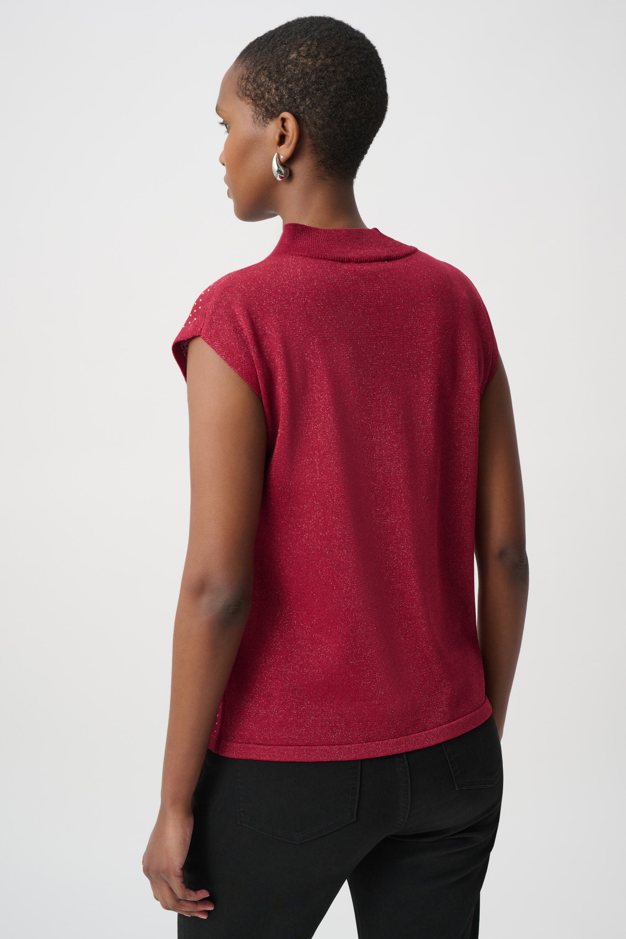 Embellished Sparkly Sleeveless Sweater - Joseph Ribkoff