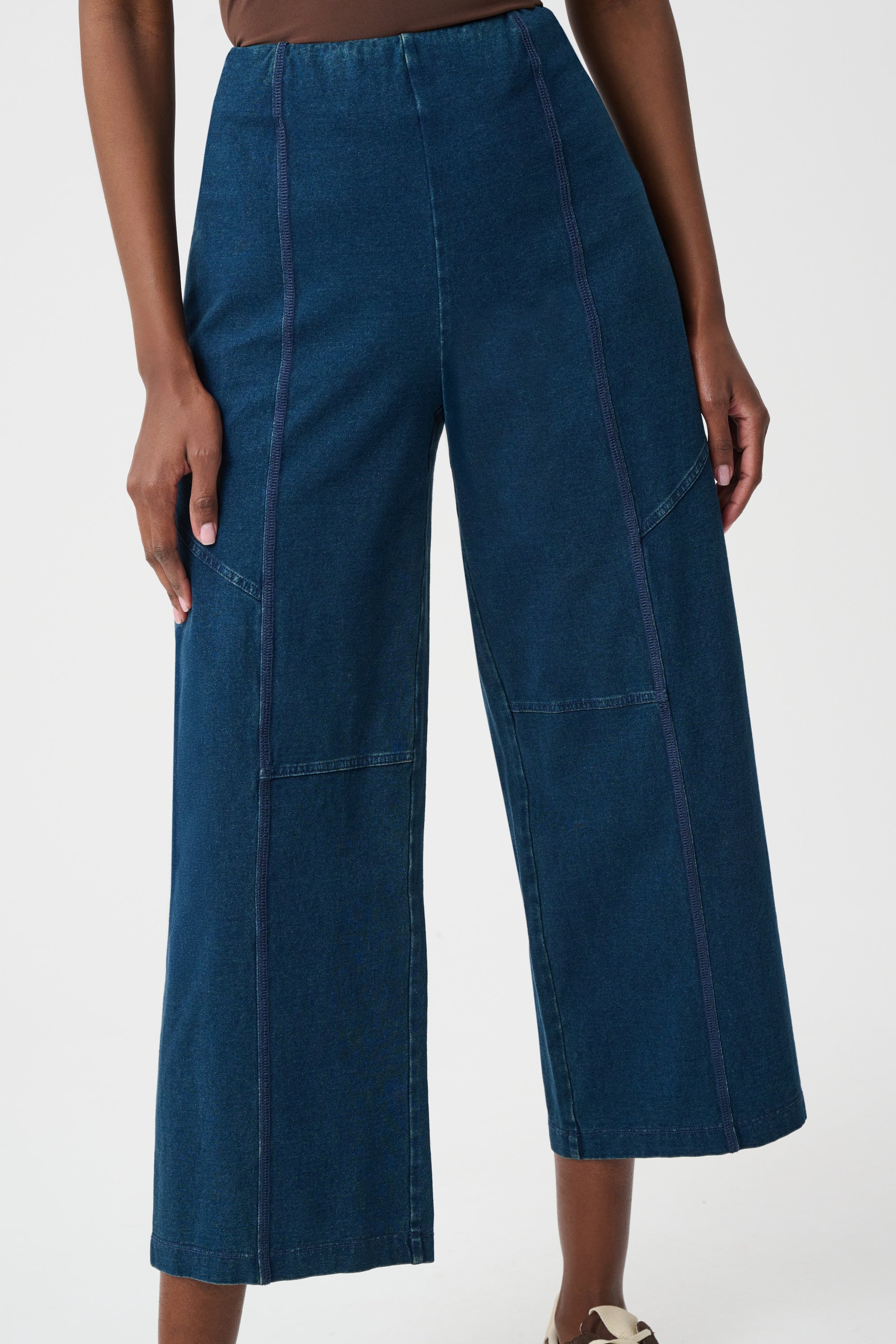 Denim Pull-On Culotte Dark denim blue | Joseph Ribkoff