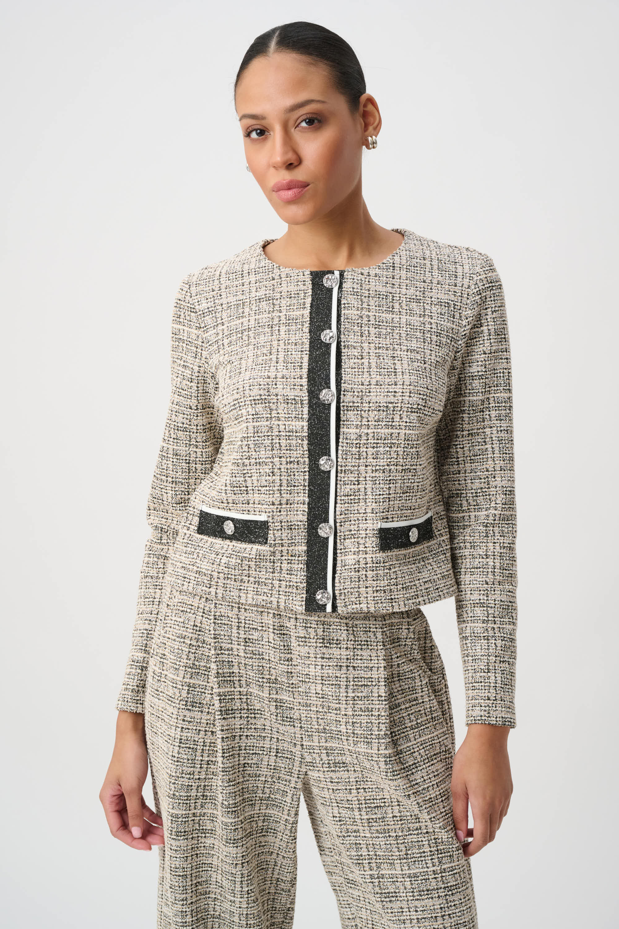 Plaid Boucle Jacket - Joseph Ribkoff