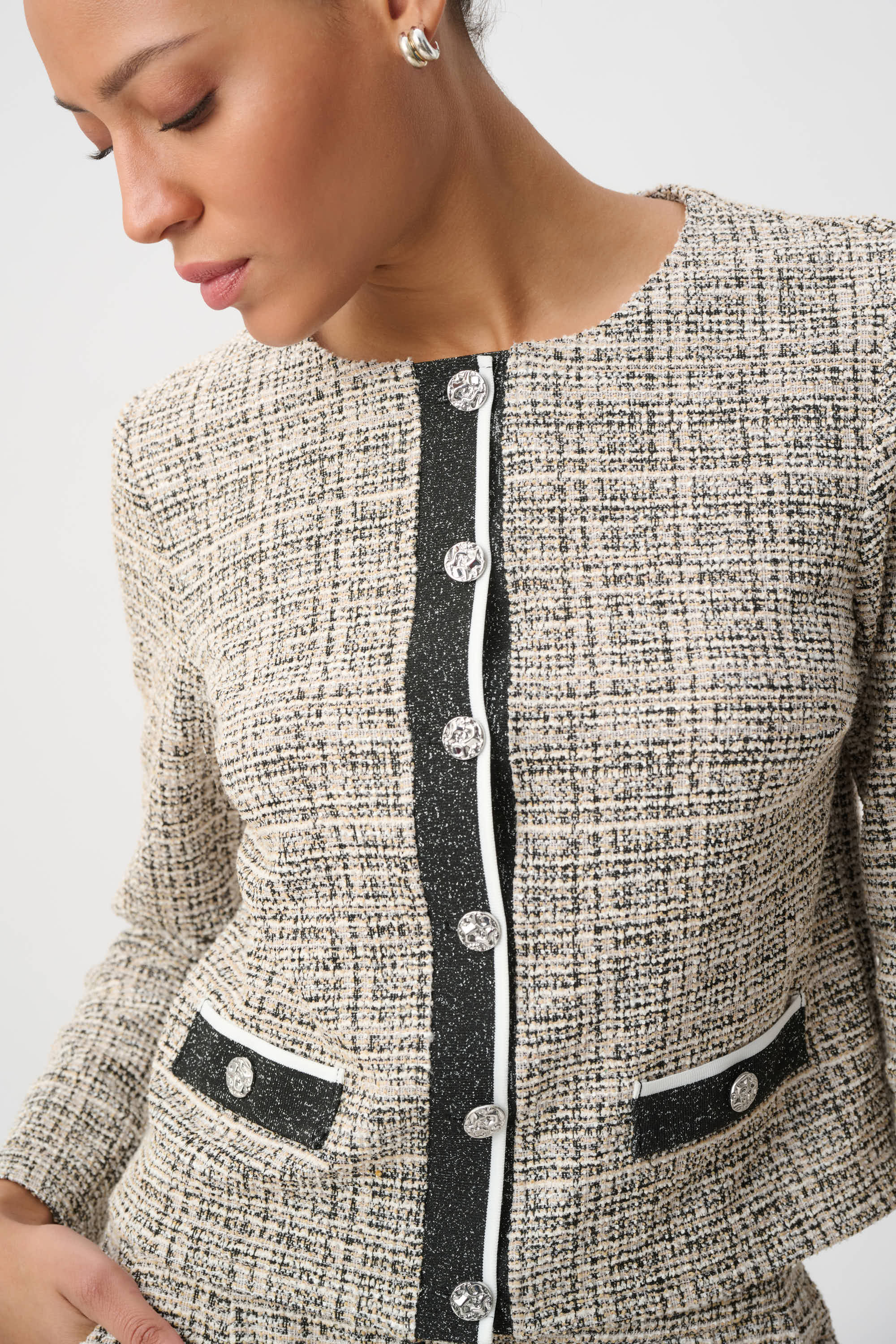 Plaid Boucle Jacket - Joseph Ribkoff