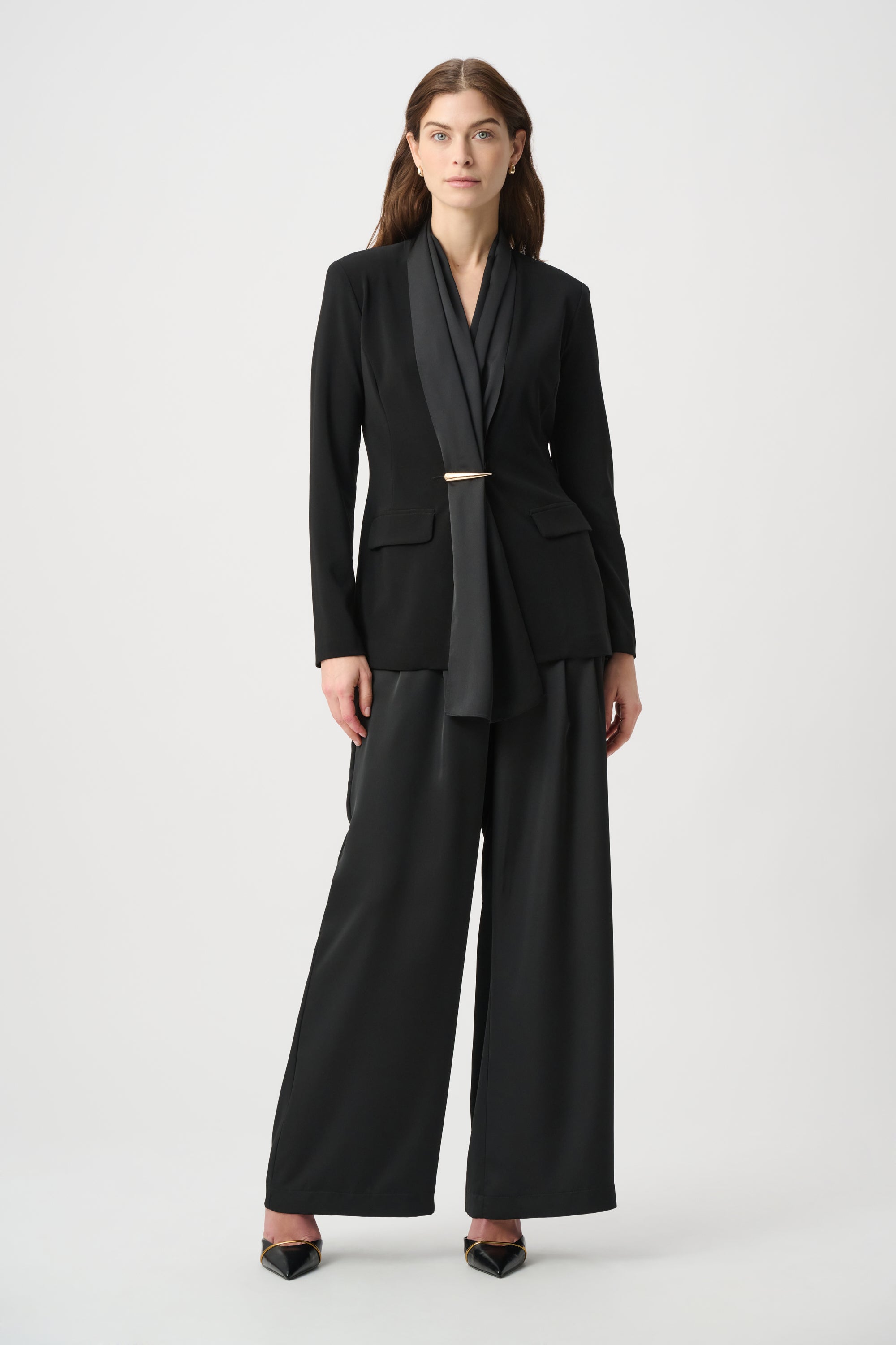 Recycled Satin Wide-Leg Pants - Joseph Ribkoff