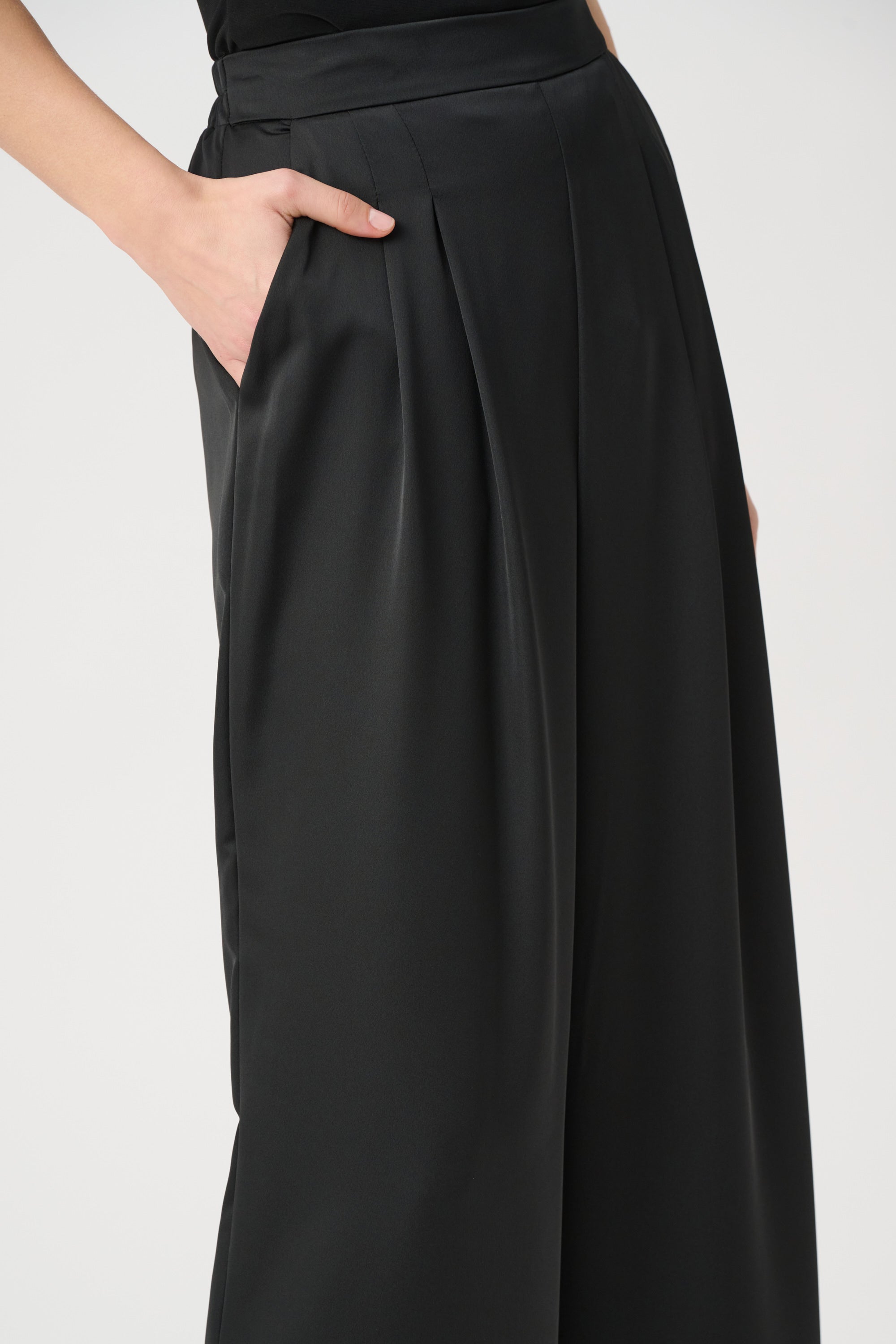 Recycled Satin Wide-Leg Pants - Joseph Ribkoff