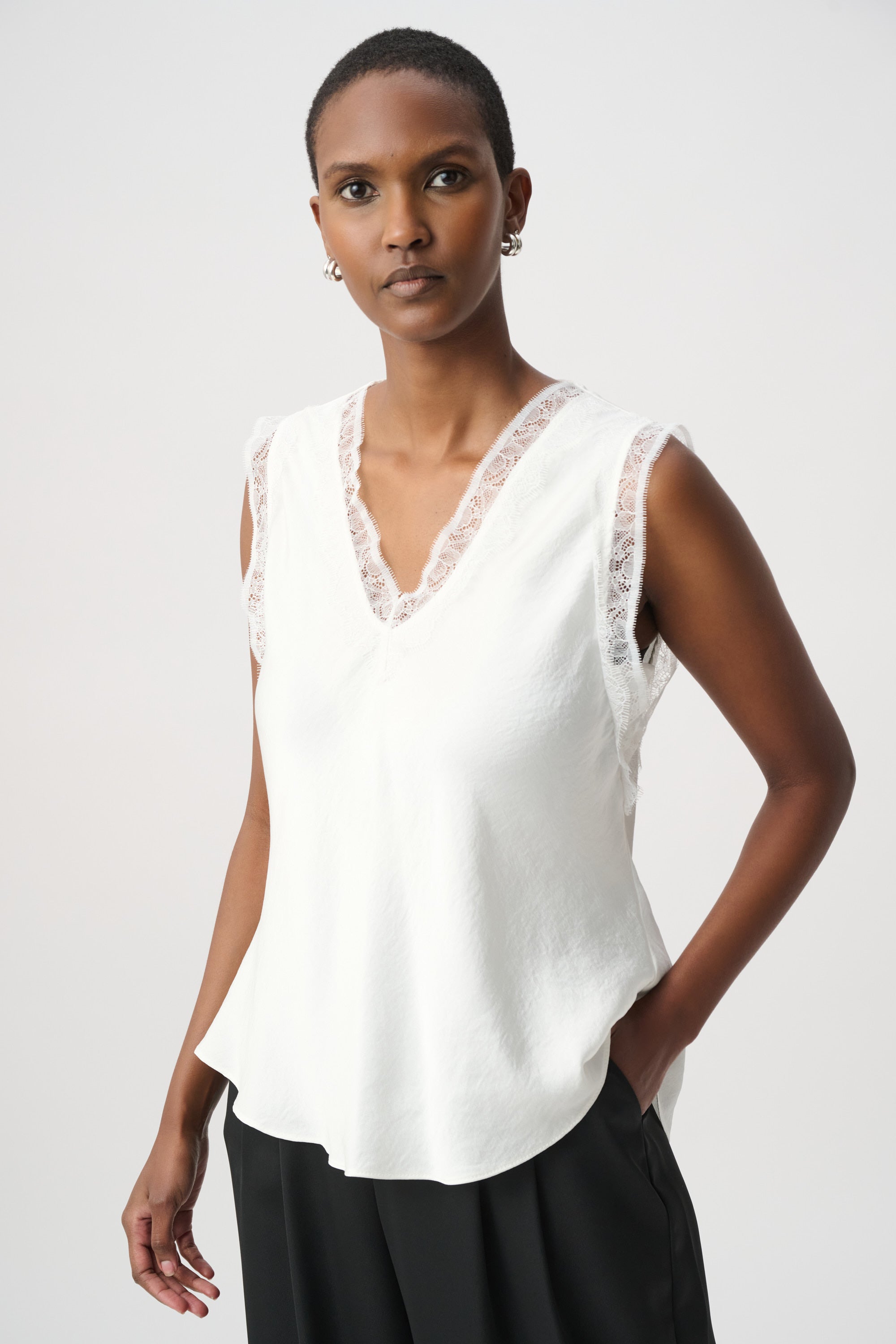 Satin Sleeveless Top - Joseph Ribkoff