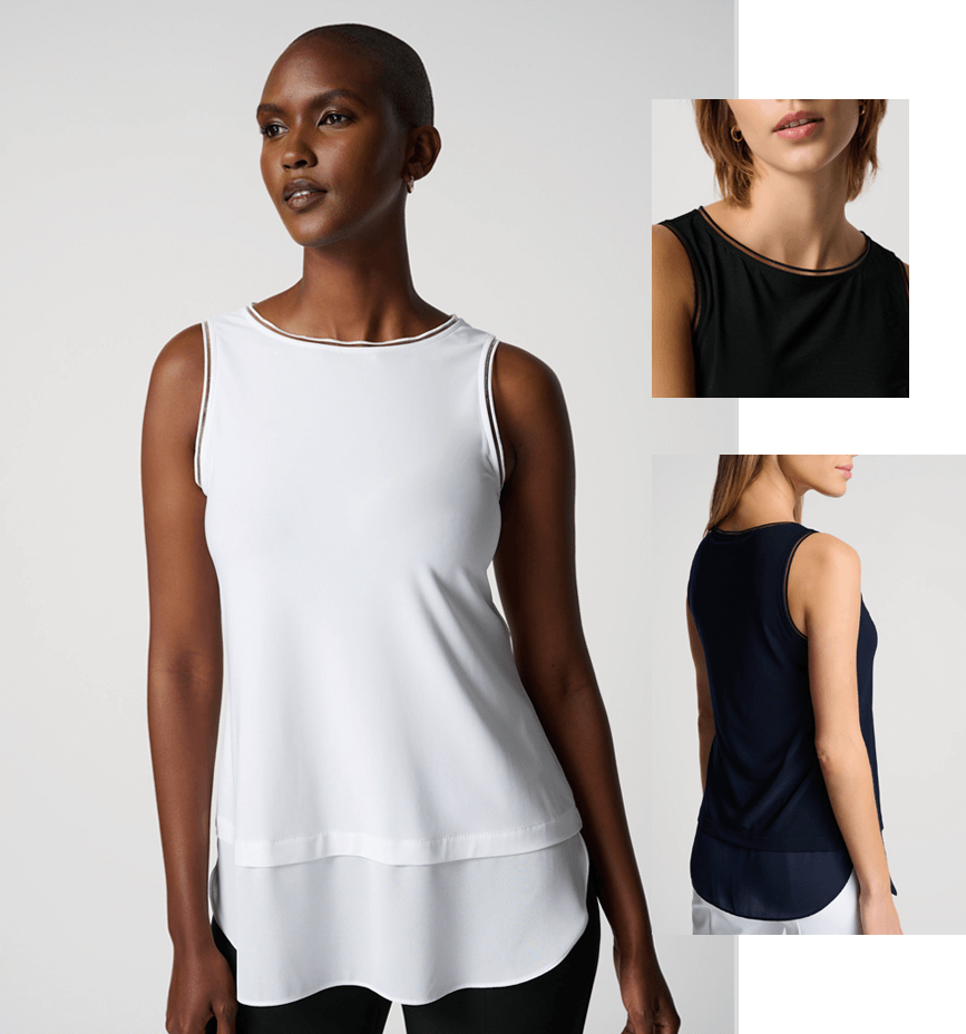 Women's Joseph Ribkoff | Wide Strap Tank Top | Black